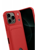 Newface Apple iPhone 17 Pro Max Kelvin Kartvizitli Silikon - Kırmızı