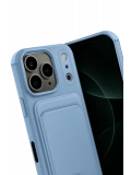 Newface Apple iPhone 17 Pro Max Kelvin Kartvizitli Silikon - Mavi