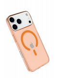 Newface Apple iPhone 17 Pro Max Kılıf Pc Real Magsafe Kapak - Turuncu