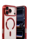 Newface Apple iPhone 17 Pro Max Kross Magneticsafe Kapak - Kırmızı