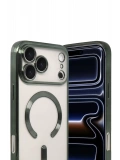Newface Apple iPhone 17 Pro Max Kross Magneticsafe Kapak - Koyu Yeşil