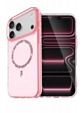 Newface Apple iPhone 17 Pro Max Live Diamond Magsafe Kapak - Pembe