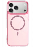 Newface Apple iPhone 17 Pro Max Live Diamond Magsafe Kapak - Pembe