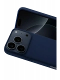 Newface Apple iPhone 17 Pro Max Nano içi Kadife Silikon - Lacivert