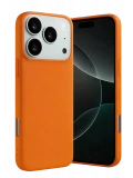 Newface Apple iPhone 17 Pro Max Nano içi Kadife Silikon - Turuncu