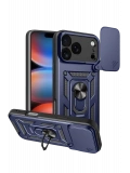Newface Apple iPhone 17 Pro Pars Lens Yüzüklü Silikon - Lacivert