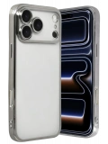 Newface Apple iPhone 17 Pro Razer Lensli Silikon - Gümüş