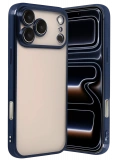 Newface Apple iPhone 17 Pro Razer Lensli Silikon - Lacivert