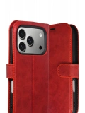 Newface Apple iPhone 17 Pro Trend S Plus Kapaklı Kılıf - Kırmızı