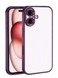 Newface Apple iPhone 17 Razer Lensli Silikon - Açık Mor