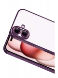 Newface Apple iPhone 17 Razer Lensli Silikon - Açık Mor