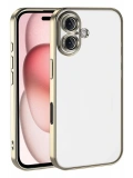 Newface Apple iPhone 17 Razer Lensli Silikon - Gold
