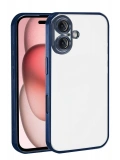 Newface Apple iPhone 17 Razer Lensli Silikon - Lacivert