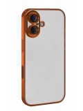 Newface Apple iPhone 17 Razer Lensli Silikon - Turuncu