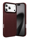 Newface Apple iPhone 18 Pro Max Auto Focus Karbon Kapak - Bordo