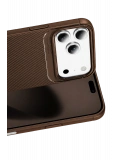 Newface Apple iPhone 18 Pro Max Auto Focus Karbon Kapak - Kahverengi