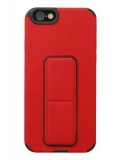 Newface Apple iPhone 6 Kılıf Mega Standlı Silikon - Kırmızı