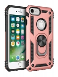 Newface Apple iPhone 7 Kılıf Sofya Yüzüklü Silikon Kapak - Rose