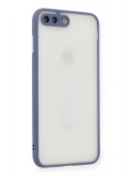 Newface Apple iPhone 7 Plus Kılıf Montreal Silikon Kapak - Gri