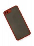 Newface Apple iPhone 7 Plus Kılıf Montreal Silikon Kapak - Kırmızı