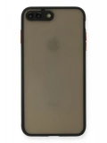 Newface Apple iPhone 7 Plus Kılıf Montreal Silikon Kapak - Siyah