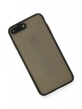 Newface Apple iPhone 7 Plus Kılıf Montreal Silikon Kapak - Siyah