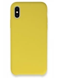 Newface Apple iPhone X Kılıf Lansman Legant Silikon - Sarı