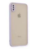 Newface Apple iPhone XS Max Kılıf Montreal Silikon Kapak - Mor
