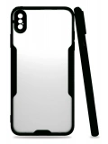 Newface Apple iPhone XS Max Kılıf Platin Silikon - Siyah