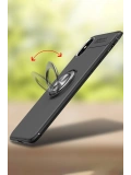 Newface Apple iPhone XS Max Kılıf Range Yüzüklü Silikon - Mavi