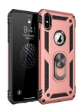 Newface Apple iPhone XS Max Kılıf Sofya Yüzüklü Silikon Kapak - Rose