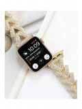 Newface Apple Watch 38mm Node Taşlı Kordon - Siyah