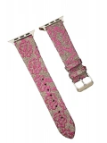 Newface Apple Watch 42mm Creeper Desenli Kordon - Pembe
