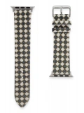 Newface Apple Watch 42mm Karo Motif Kordon - Siyah