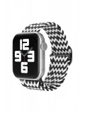 Newface Apple Watch 42mm Star Kordon - Zigzag Siyah-Beyaz