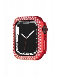 Newface Apple Watch 42mm Taşlı Kasa - Kırmızı