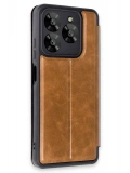 Newface General Mobile Era 30 Kılıf Flip Cover - Taba