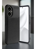 Newface Honor 400 Kılıf Auto Focus Karbon Kapak - Siyah