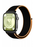 Newface Huawei Fit 4 Hasırlı Cırtcırtlı Kordon - Siyah-Turuncu