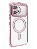 Newface Huawei Honor 600 Joke Simli Magneticsafe Kılıf - Pembe