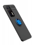 Newface Huawei P40 Kılıf Range Yüzüklü Silikon - Siyah-Mavi