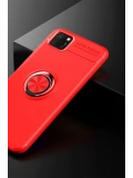 Newface Huawei Y5P Kılıf Range Yüzüklü Silikon - Kırmızı