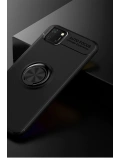 Newface Huawei Y5P Kılıf Range Yüzüklü Silikon - Siyah