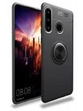 Newface Huawei Y6P Kılıf Range Yüzüklü Silikon - Siyah