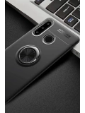 Newface Huawei Y6P Kılıf Range Yüzüklü Silikon - Siyah