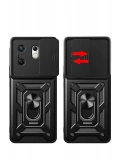 Newface İnfinix Zero 30 4G Kılıf Pars Lens Yüzüklü Silikon - Siyah