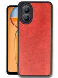 Newface Oppo A38 Kılıf Aras Deri Kapak - Kırmızı