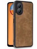 Newface Oppo A38 Kılıf Aras Deri Kapak - Taba