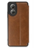 Newface Oppo A38 Kılıf Flip Cover - Taba