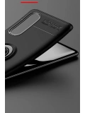Newface Oppo Find X2 Kılıf Range Yüzüklü Silikon - Siyah